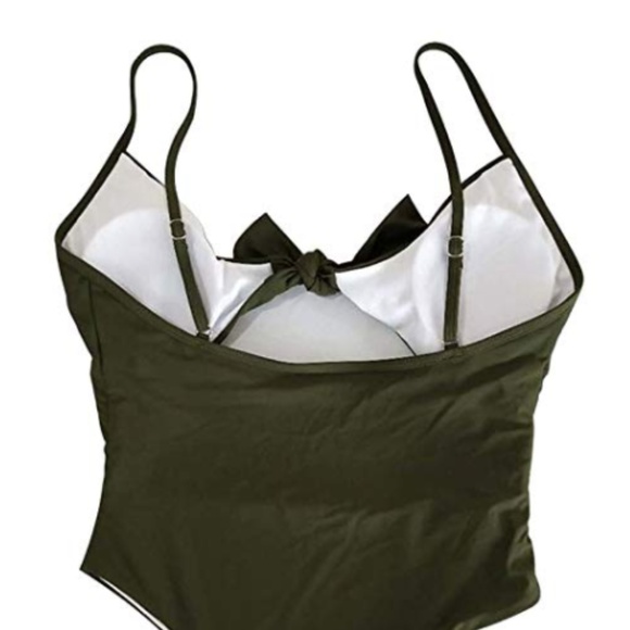 💋Olive Tie-Front SwimSuit - Picture 5 of 6